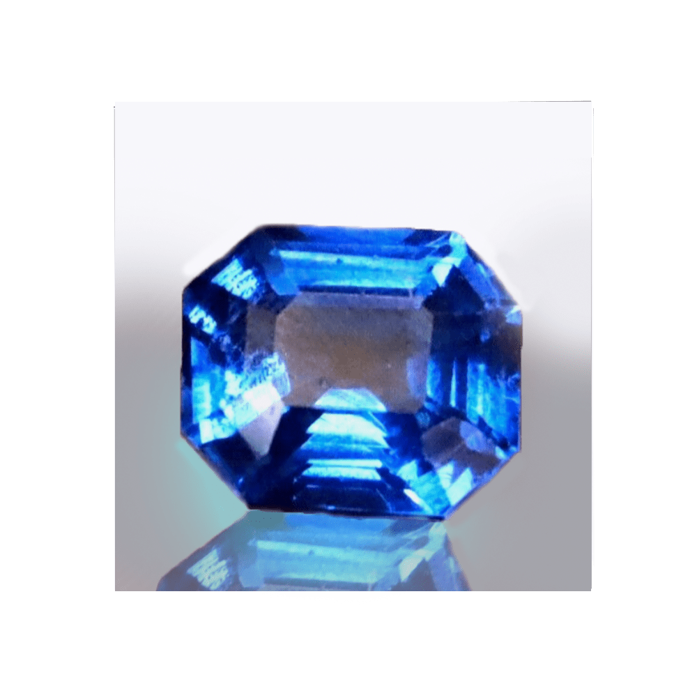  Natural Blue Sapphire Certified Emerald Cut