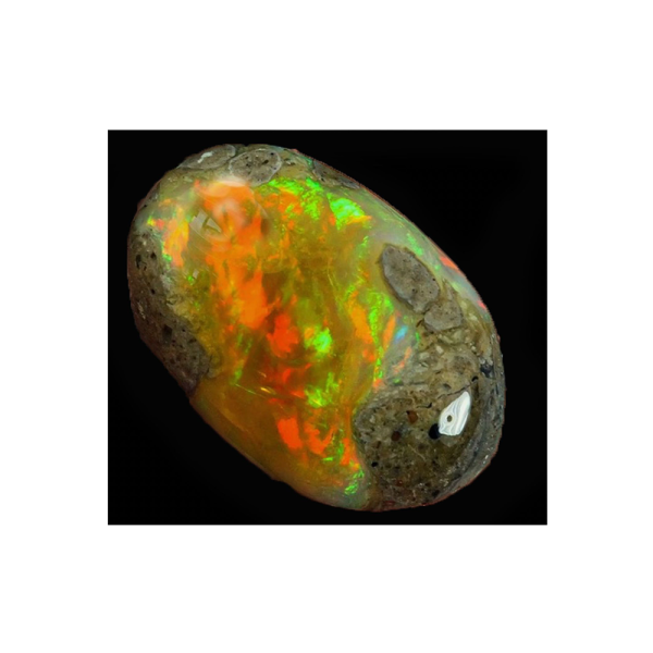 10 CT Natural Rough Black Ethiopian Opal polished