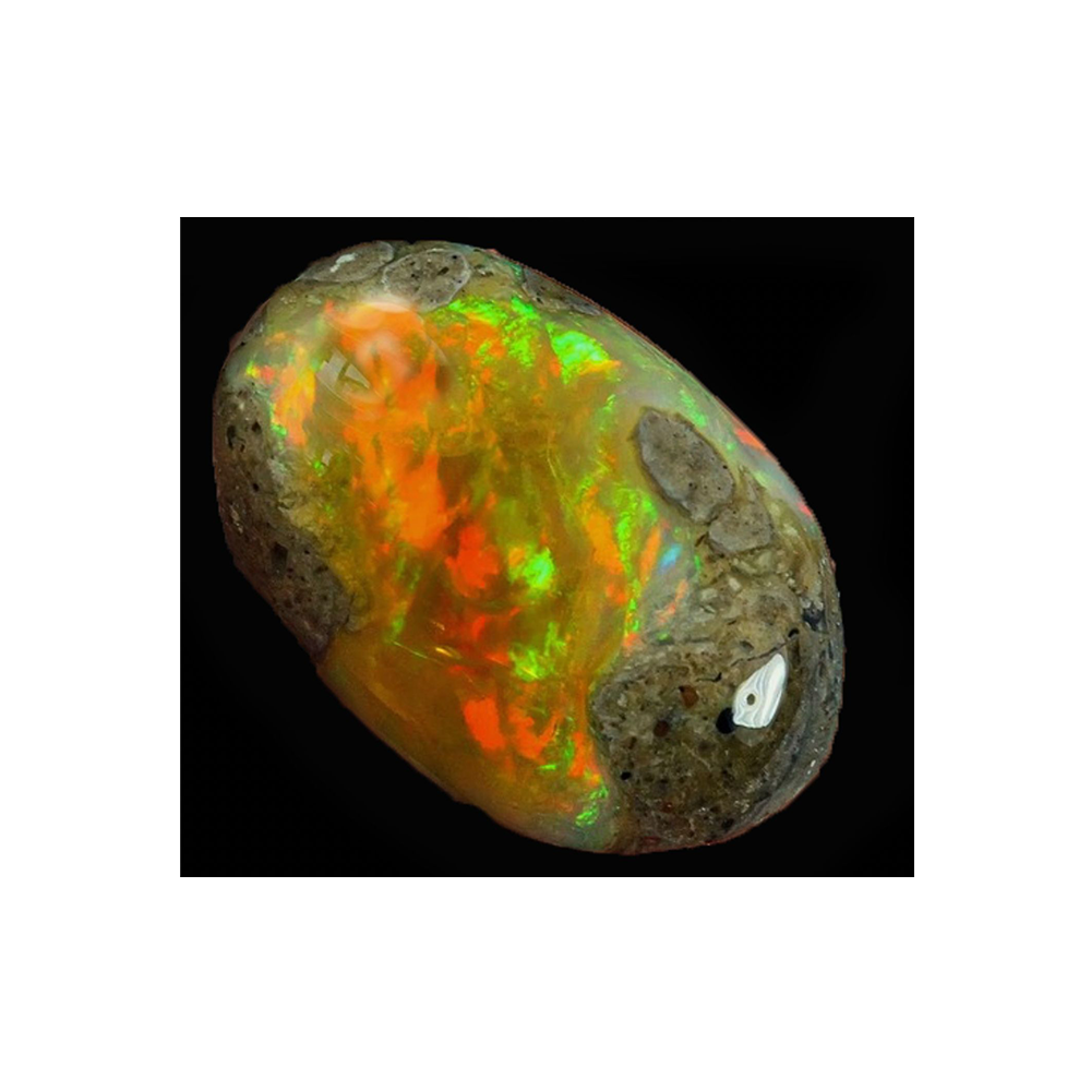 10 CT Natural Rough Black Ethiopian Opal polished